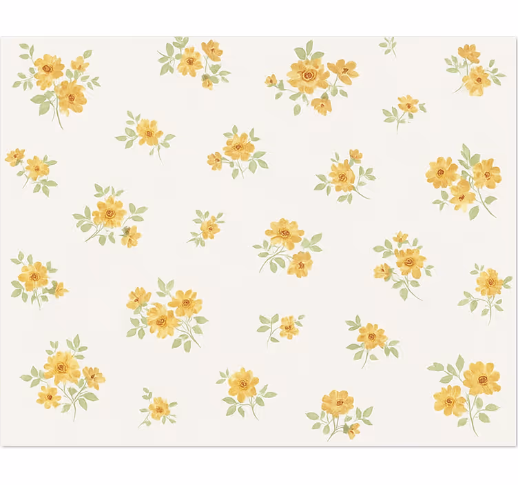 Tapis vinyle salle à manger délicat chintz floral - TenStickers