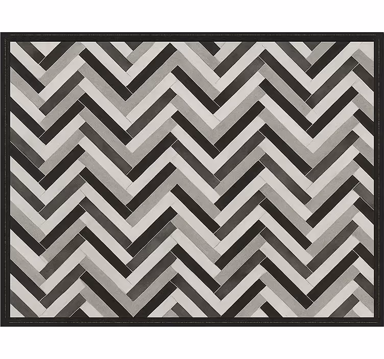 Tapis vinyle salle à manger style parquet monochrome - TenStickers