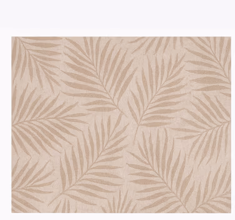 Tapis vinyle salle à manger feuille de palmier subtile - TenStickers