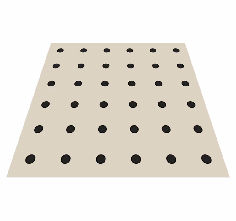 Tapis vinyle cuisine motif à pois beiges - TenStickers