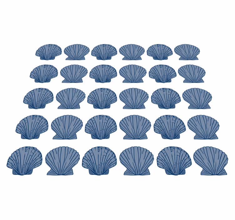 Tapis vinyle animal teintes bleu coquillage - TenStickers
