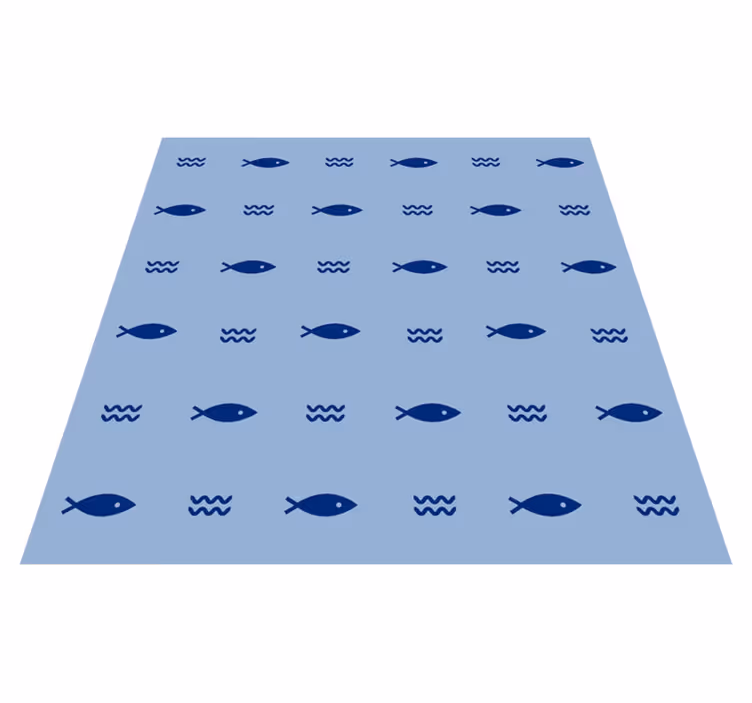 Tapis vinyle animal motif poissons colorés - TenStickers