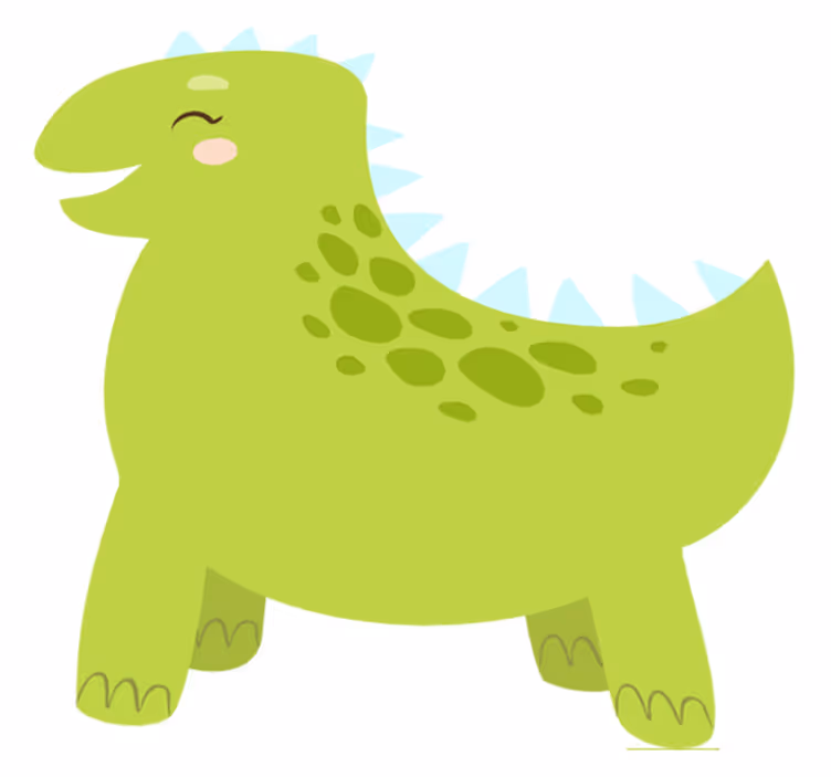 Tapis vinyle animal personnage dinosaure heureux - TenStickers