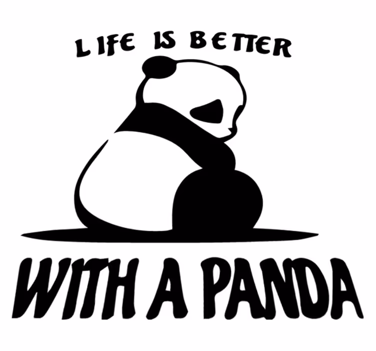Tapis vinyle animal illustration de panda - TenStickers