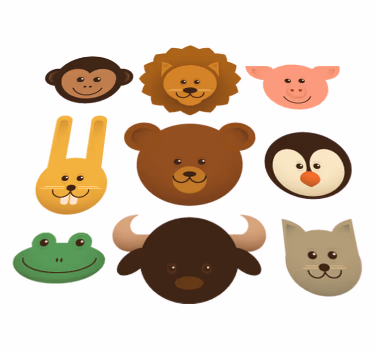 Tapis vinyle animal créatures heureuses - TenStickers