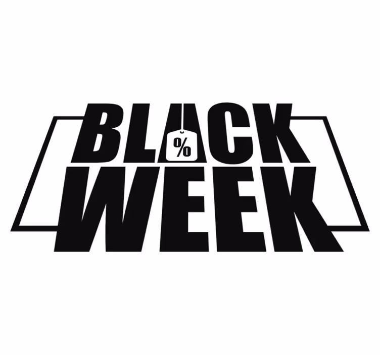 Tapis vinyle black friday vitrine de la semaine noire - TenStickers