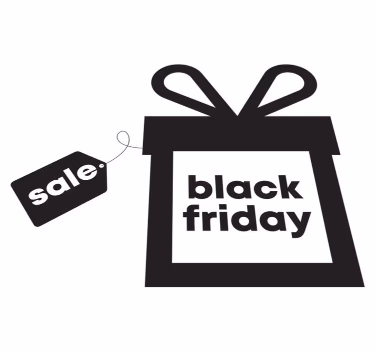 Tapis vinyle black friday dans un cadeau - TenStickers