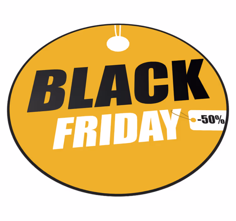 Tapis vinyle black friday cercle personnalisé - TenStickers