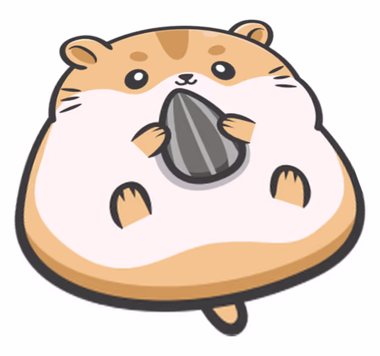 Tapis vinyle animal graphique hamster mignon - TenStickers