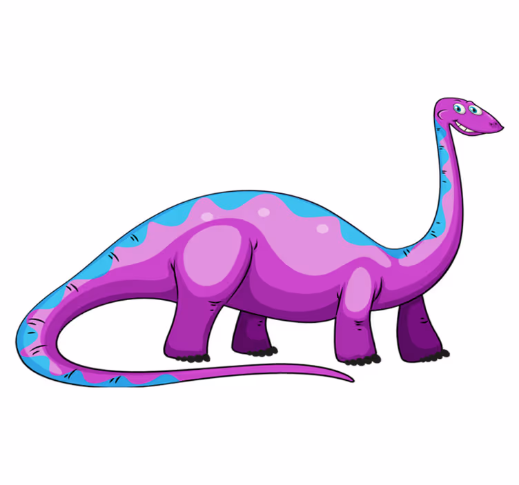 Tapis vinyle animal dinosaure violet ludique - TenStickers
