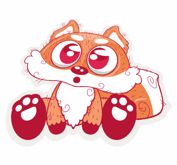 Tapis vinyle animal renard anime mignon - TenStickers