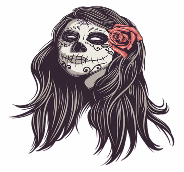 Tapis vinyle pour halloween fille de la mort - TenStickers