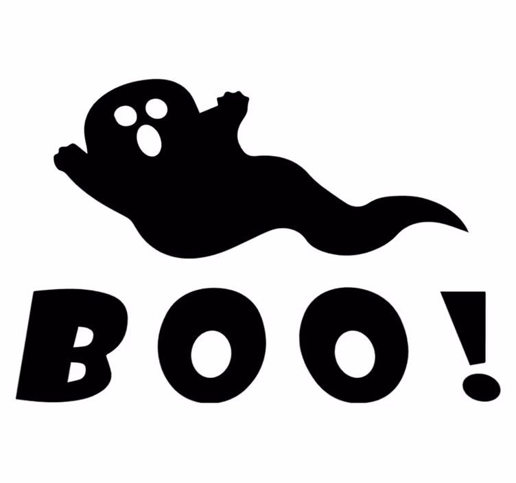 Tapis vinyle pour halloween affichage fantomatique boo - TenStickers