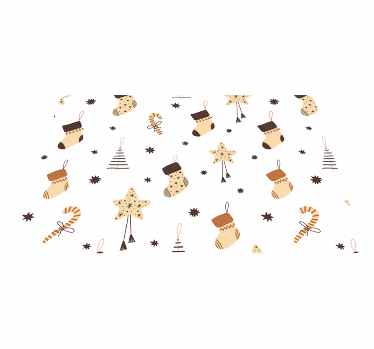 Tapis vinyle noël motif scintillant de cadeaux - TenStickers