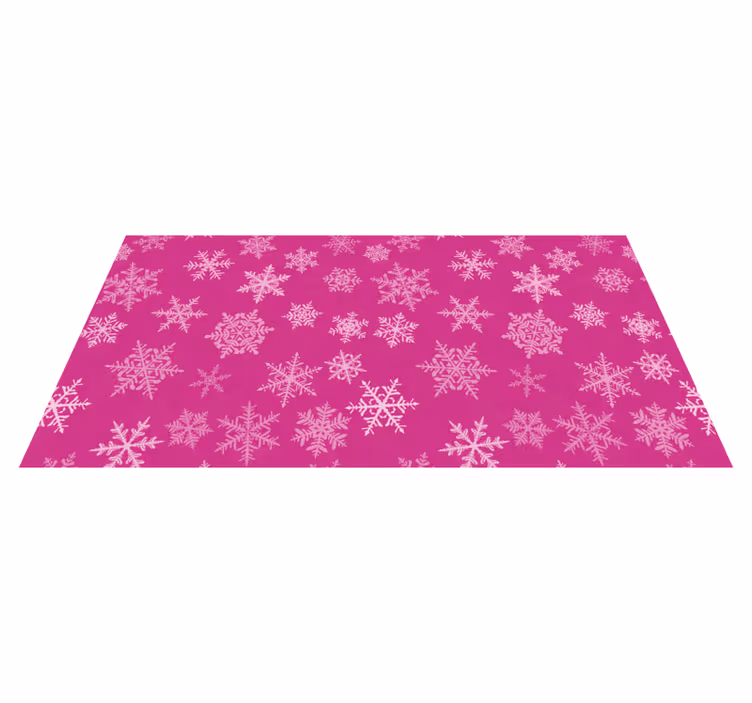 Tapis vinyle noël motif flocons de neige - TenStickers