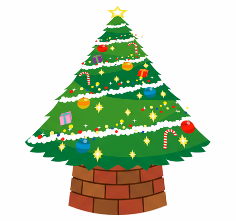 Tapis vinyle noël arbre de noël - TenStickers