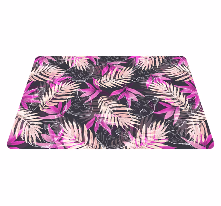Tapis vinyle plantes fleurs exotiques - TenStickers