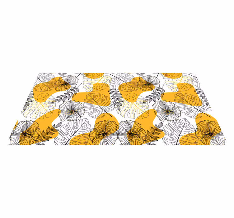 Tapis vinyle plantes design fleuri kallax - TenStickers