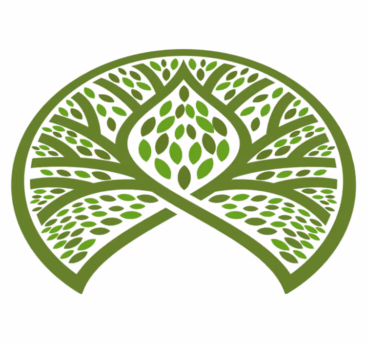 Tapis vinyle plantes emblème nature feuillue - TenStickers