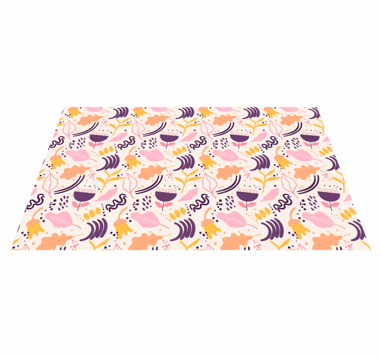 Tapis vinyle plantes inspiration florale vivante - TenStickers