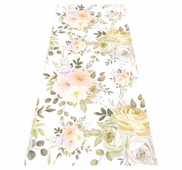 Tapis vinyle plantes motif floral magnifique - TenStickers