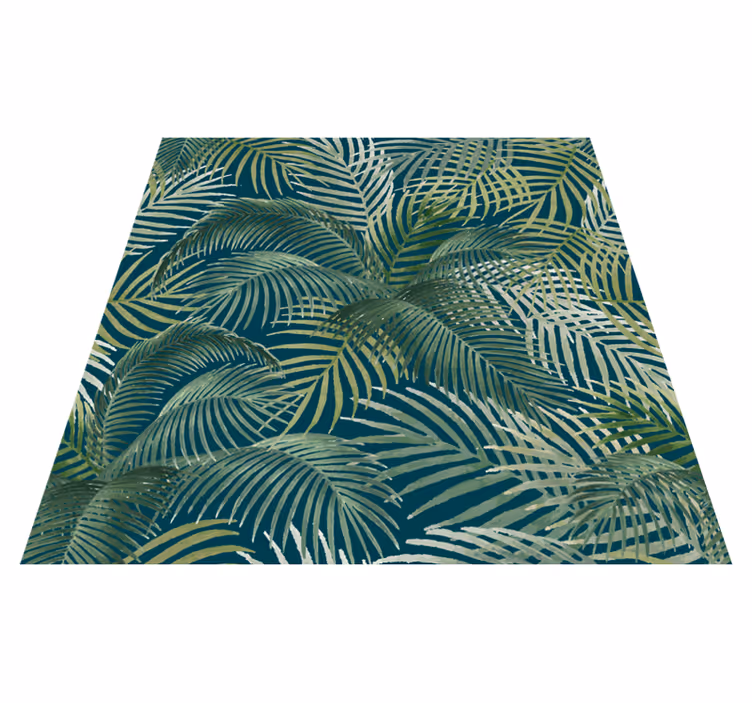Tapis vinyle plantes motif feuilles tropicales - TenStickers