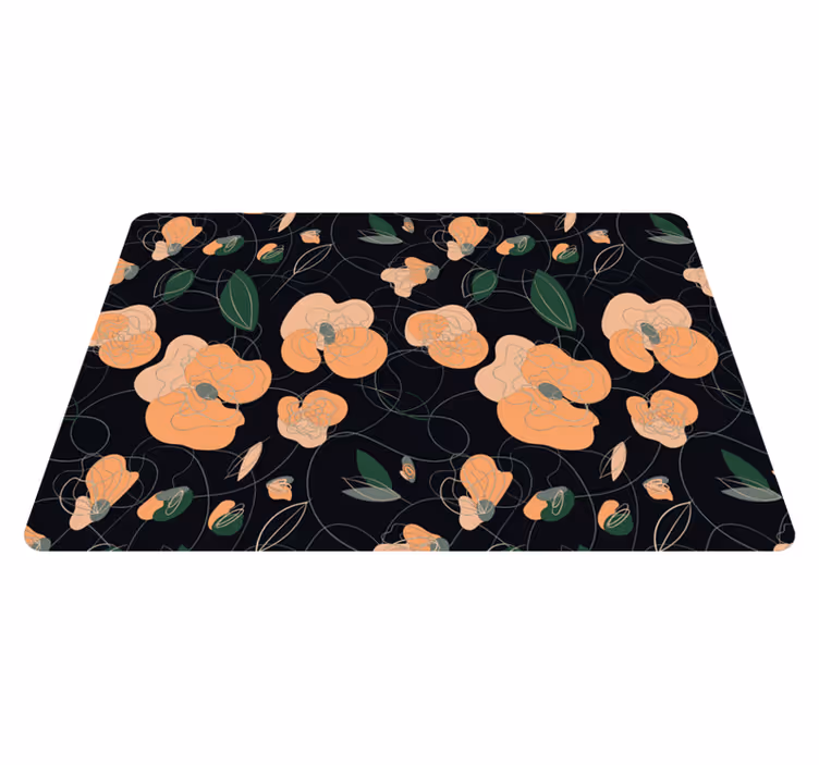 Tapis vinyle plantes motif faune et flore éclatant - TenStickers