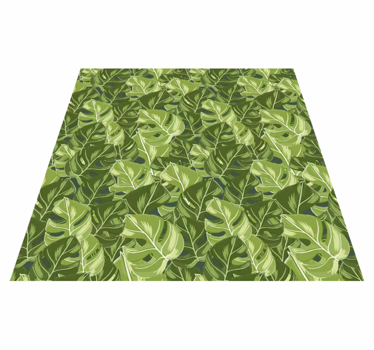 Tapis vinyle plantes design monstera - TenStickers