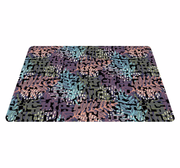 Tapis vinyle salle à manger flore colorée éclatante - TenStickers