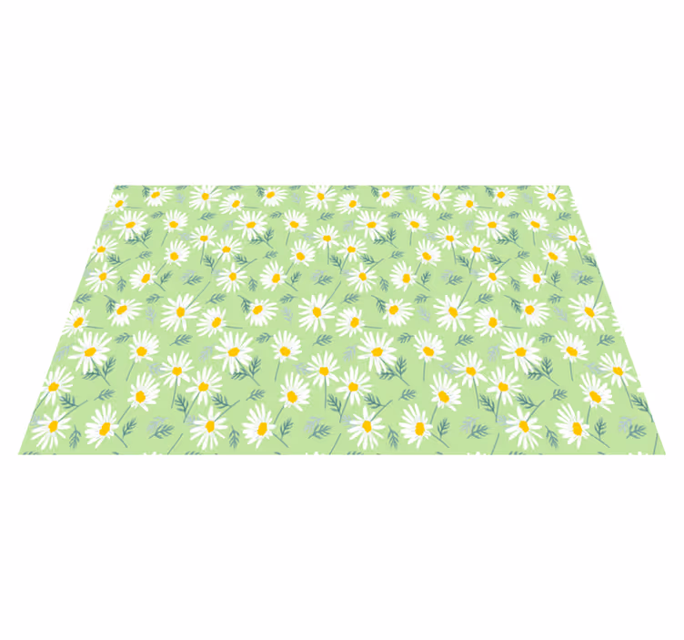 Tapis vinyle plantes motif fleurs de printemps - TenStickers