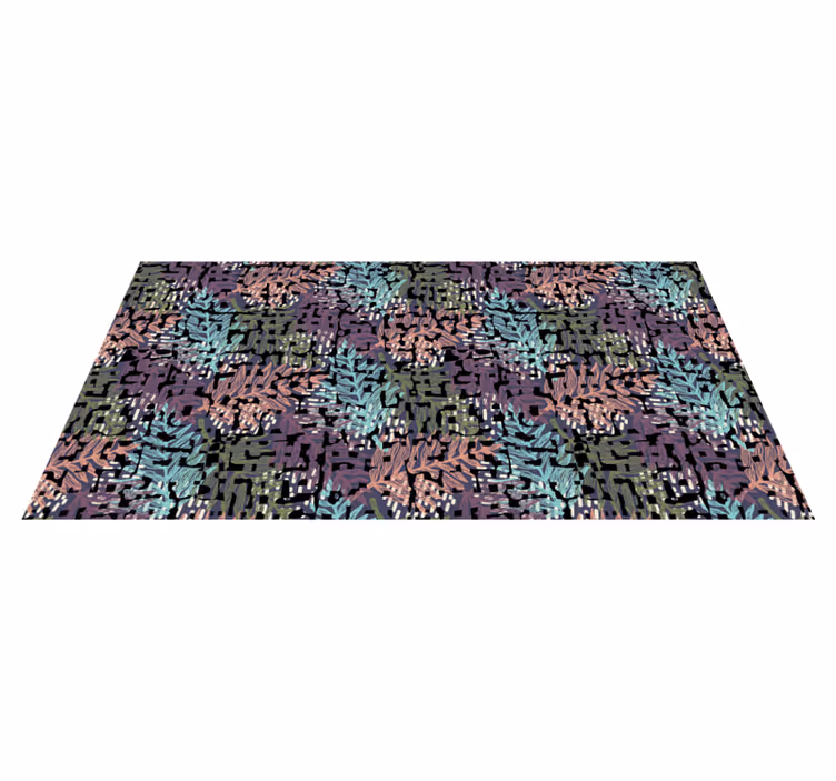 Tapis vinyle plantes florales colorées et originales - TenStickers