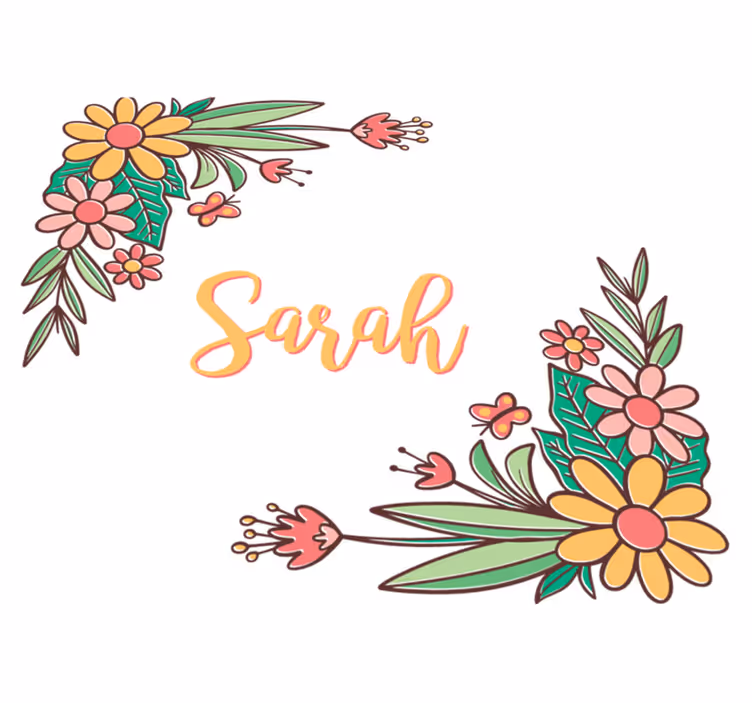 Tapis vinyle plantes design floral personnalisable - TenStickers