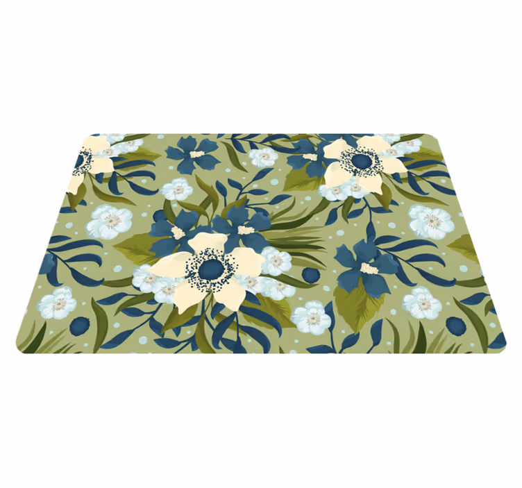 Tapis vinyle plantes style estival coloré - TenStickers