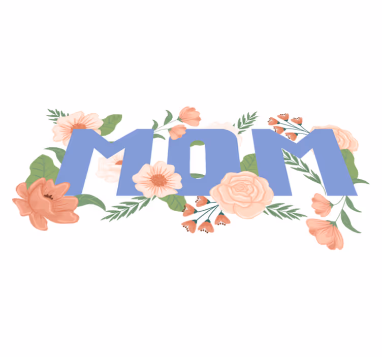 Tapis vinyle plantes illustration florale fête des mères - TenStickers