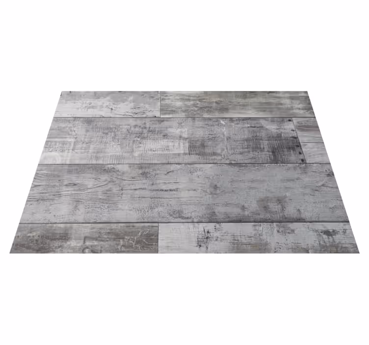 Tapis vinyle salle à manger lames en bois grises - TenStickers
