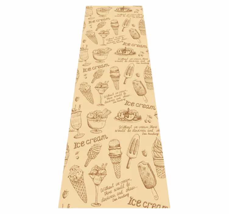 Tapis vinyle cuisine crèmes glacées vintage - TenStickers