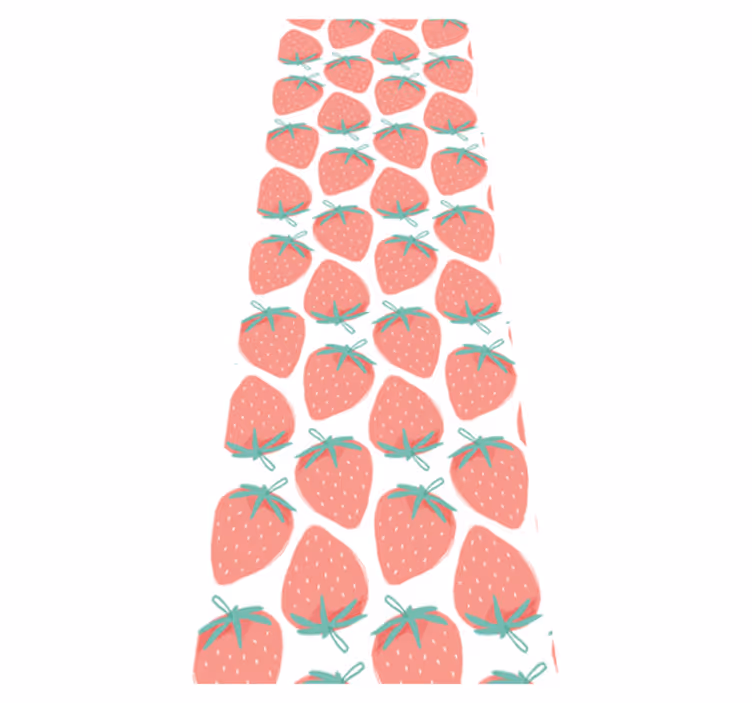 Tapis vinyle cuisine motif fraises pastel sans couture - TenStickers