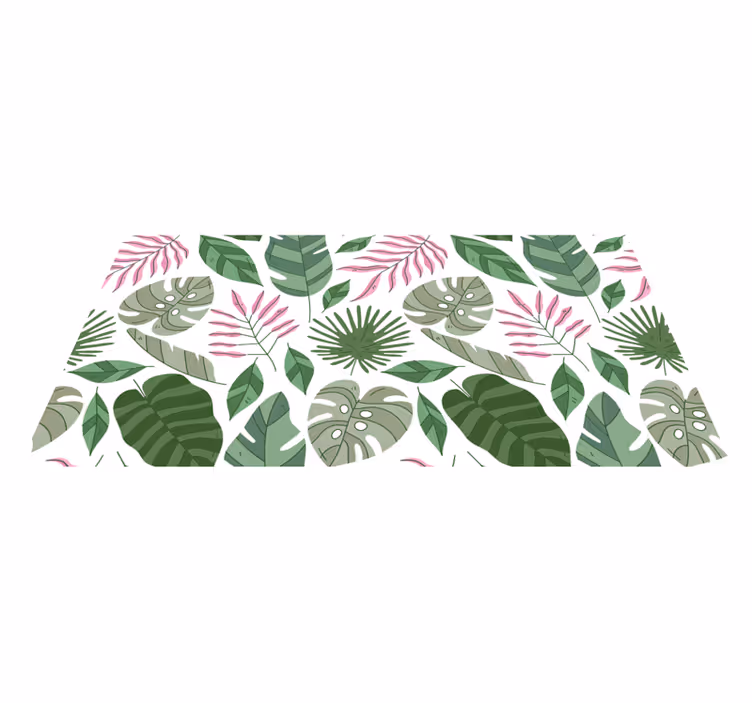 Tapis vinyle plantes jardin tropical minimaliste - TenStickers