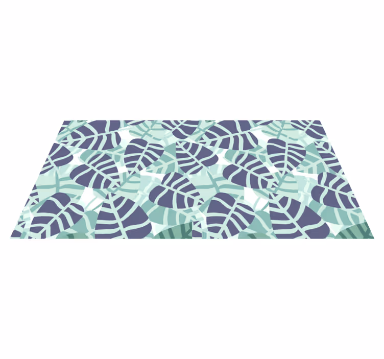 Tapis vinyle plantes motif fleurs tropicales colorées - TenStickers