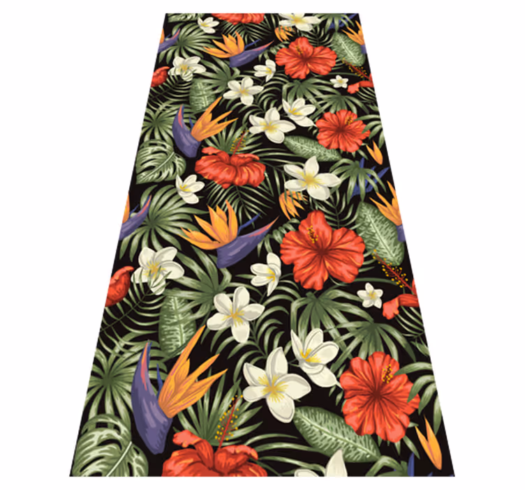 Tapis vinyle plantes motif jungle tropicale - TenStickers