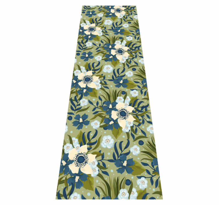 Tapis vinyle plantes motif floral naturel - TenStickers