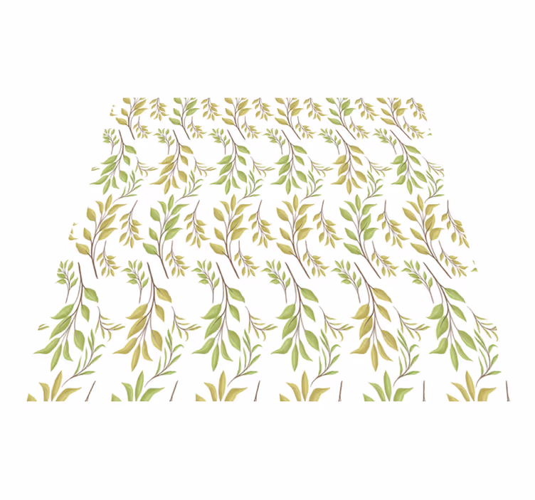 Tapis vinyle plantes motif vert luxuriant - TenStickers