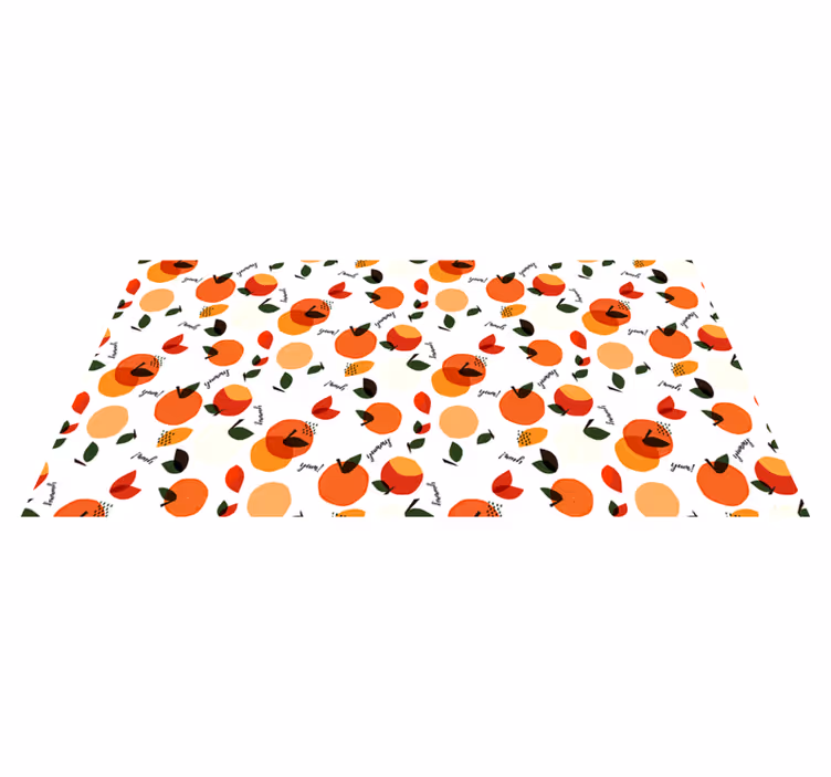 Tapis vinyle plantes arrangement inspiré des fruits - TenStickers