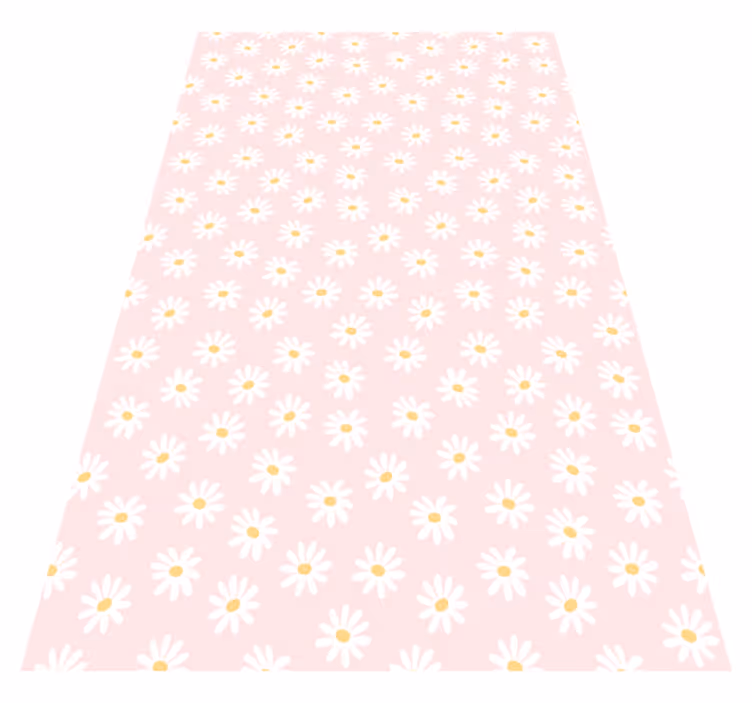 Tapis vinyle chambre motif fleurs de marguerite - TenStickers