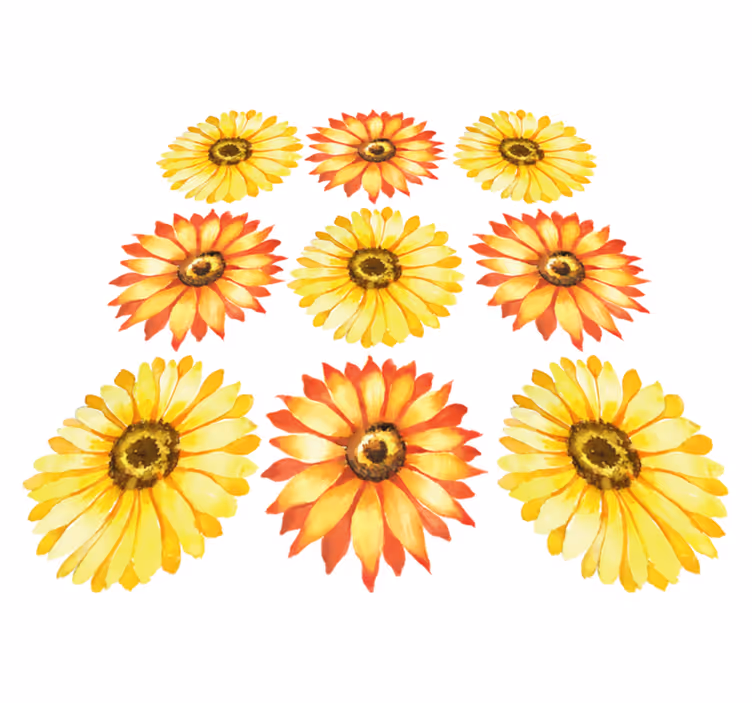Tapis vinyle chambre composition de fleurs vibrantes - TenStickers