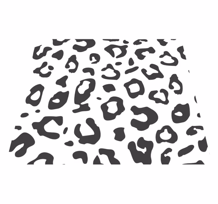Tapis vinyle motif animal léopard noir - TenStickers