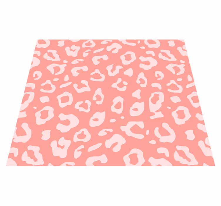 Tapis vinyle motif animal texture léopard rose - TenStickers