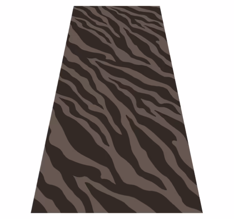 Tapis vinyle motif animal zèbre noir - TenStickers