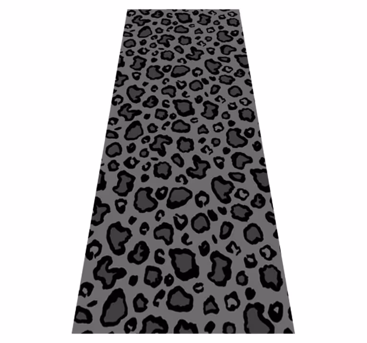 Tapis vinyle motif animal léopard gris foncé et noir - TenStickers