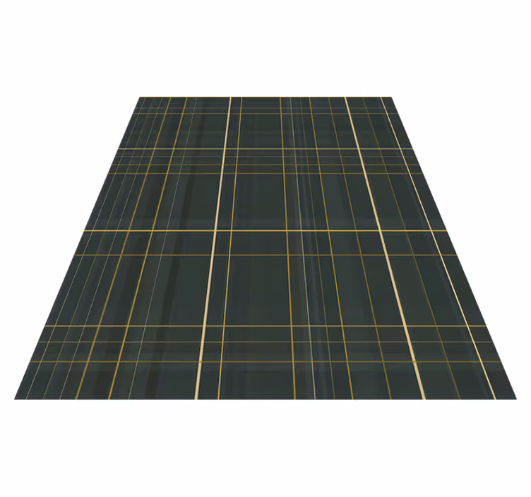 Tapis vinyle géométrique motif écossais vert foncé - TenStickers